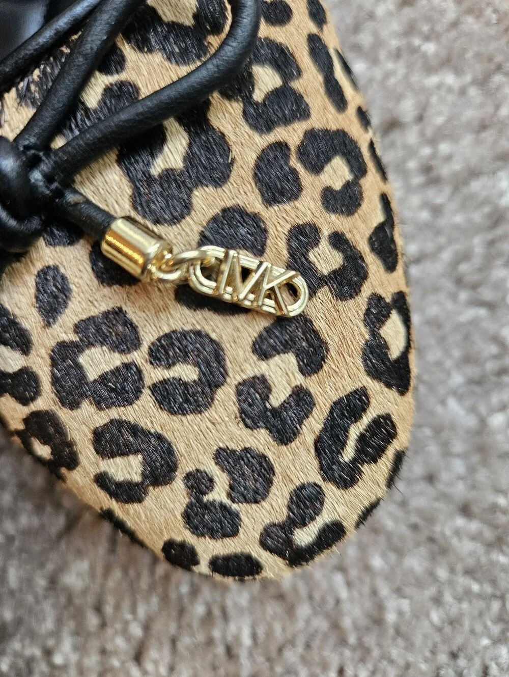 Women's MICHAEL Michael Kors Leopard-Print Ballet Flats - Black & Tan